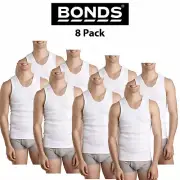 Mens Bonds Chesty Singlets 8 PACK Muscle Tank Top BULK Work Tough Shirt M7WL