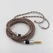 TRIPOWIN C8 8-Core Silver Copper Foil Braided Earphone Upgrade Cable, Tinsel Silver Copper Wire for KZ ZS10 PRO AS10 ZS10 ZS6 ES4 ZST ZSR ED16 TRN V80 C10(4.4mm Plug, 2 pin 0.78mm)