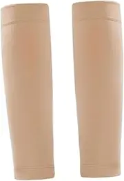 minkissy 1 Pair Compression Socks Calf Socks Shin Sleeves Youth Compression Sleeves for Legs Men Compression Stockings Calf Sleeves for Men Compression Calf Sleeve Leg Sleeves Beige Nylon