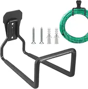 Heavy Duty Garden Hose Holder, Wall Mount Metal Hose Rack, Watering Tools Hook for Expandable and Extension Hoses, Sturdy Water Reel for Outdoor Lawn Organization