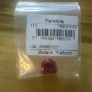 AUTHENTIC PANDORA METALLIC RED HEART CHARM #799291C02