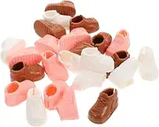 FOYTOKI 12 Pairs 17cm Mini Doll Shoes Miniature Boots Small Tiny High-top Sneakers for /ob11/ymy Dolls 1/12 Scale Scale DIY Dollhouse Accessories Micro Landscape Decor