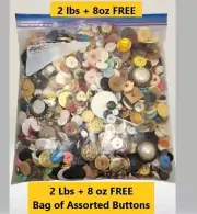 2 lbs + 8 ozs FREE Brand New Buttons Assorted Sizes & Color 2 1/2 LBS Total