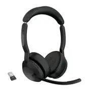 Jabra Evolve2 55 USB A Stereo Teams Active Noise Cancellation, Link 380 Bluetooth Adapter ,30m Wireless Range, 18 Hours Battery Life