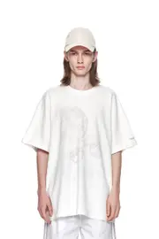 Oversize Big Graphic Top For Men In White