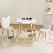 3 Piece Kids Table and Chairs Set Activity Playing Study Children Desk
