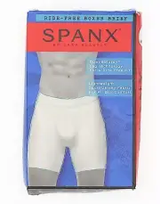 Spanx White Staydown Boxer Brief Men's Size Large L30621