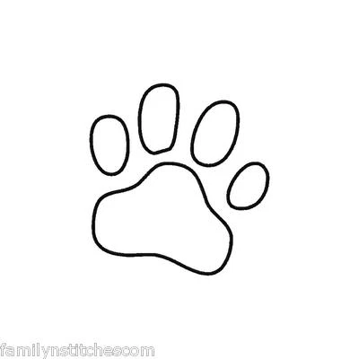 Dog Paw Print Applique Machine Embroidery Designs on CD in 6 sizes all formats