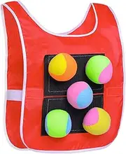 Dodge Ball Tag Sticky Vest | Outdoor Throw Game with Ball | Playground Dodgeball Game | Colorful Stick Ball Best Game | Parent-Child Interaction Throw Target Game | Soft Catch Toss Ball