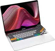 JCPAL macOS Shortcuts Keyboard Cover Protector Skin Silicone US ANSI Layout Compatible with MacBook Air 13-inch M1 2020 A2337, MacBook Air Retina 13-inch Intel-Based 2020 A2179