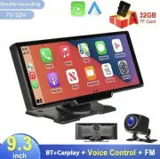 9.3In Touch Screen Dash Cam Dual Lens Car DVR Recorder With Car Play Android/IOS