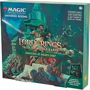 Magic: The Gathering The Lord of The Rings: Tales from Middle-Earth Scene Box - Aragorn in Helms Klamm (6 Scene Cards, 6 Artwork Cards, 3 Set Booster + Stand) (English Version)