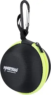MAGICYOYO Yoyo Ball Storage Bag, Professional Yoyo Caser, Yo-Yo Carry Bag with Hand Strap for Outdoor Equipment Protective Bag with Interior Zip Mesh- Black green