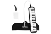 37 Keys Melodica Air Piano Keyboard Black Professional Musical Instrument for Kids Adults with Carrying Bag 2 Mouthpieces