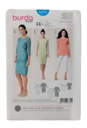 Burda Style #6779 Dress & Tunic Uncut Sewing Pattern sizes 10-22