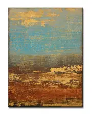 Ready2HangArt Golden Stream Wrapped Canvas Wall Art
