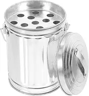Mini Desktop Trash Can Novelty Car Ashtray with Lid Tiny Tinplate Bucket Decorative Pen Pencil Holder Container for Home Office