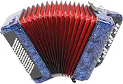Accordion, 62 Keys 60 Bass Key Professional Playing Instrument for Beginner Examination, Light and Portable for Beginners and Professional Players,Dark Blue