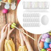 25x White Easter Eggs DIY Crafts Set for Home Office Party Supplies Children