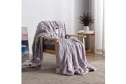 Dreamaker Coral Fleece Heated Throw Blanket Lavender 180x200cm