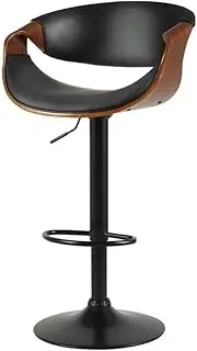 Artiss Bar Stools Stool Adjustable Kitchen Swivel Counter Barstools Dining Chair Gas Lift Black Leather in 60-83cm Seat Height Floor Set for Home Bar Dining Room Cafe Outdoor Indoor