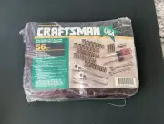 Craftsman NOS 56 Piece 3/8” 1/4” Ratchet Socket Mechanic Tool Set Screwdriver