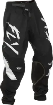 FLY RACING 378-53526 YOUTH KINETIC STOKE PANTS BLACK/WHITE SZ 26