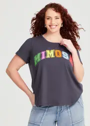 [Virtuelle] Taking Shape Cotton Mimosa T-shirt Size 20 in French Blue - Plus Size Women's Tops & T Shirts French Blue