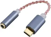 HiFi DAC Earphone Amplifier USB Type C to 3.5mm Headphone Audio Adapter 32Bit 384KHz Digital Decoder AUX Converter Grey, 500372571A1