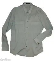 NWT THEORY Slim Fit LONG SLEEVE 2 FRONT PATCH POCKETS SHIRT Size XXL