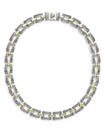 Lagos 18K Yellow Gold & Sterling Silver High Bar Link Statement Necklace, 16