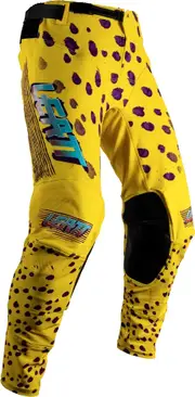 Leatt 5.5 I.K.S. Cheetah, textile pants , color: Yellow/Violet/Turquoise , size: S