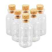 8x Corked Lid Glass Bottles Decoration Craft Projects Decororation 70x 6mm