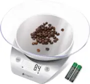 Etekcity 0.1g Food Kitchen Scale, Bowl, Digital Grams and Arctic Sliver