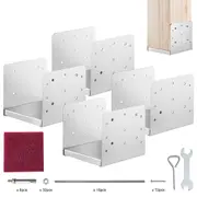 203.2x203.2mm Post Base, 4Pcs Stainless Steel Adjustable Post Anchor Bracket(Internal 198 x 185), Adjustable Post Base for Pavilion Deck Porch Handrail Railing Support Decorative Anchor