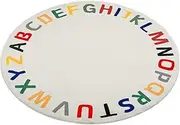 Baby Play Mat for Floor, 3.2ft Round Play Rug, Non-Slip Fluffy Area Rugs, Alphabet Cartoon Study Activity Nursery Playmat, Kids Carpet Play Mat for Bedroom Playroom Living Room (Cartoon F, 100cm)