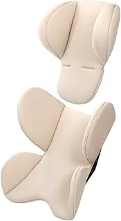 Carseat Insert Support for Newborn, 2Pcs Infant Car Seat Insert, Soft Breathable Stroller Cushion Pads with Split Design for Body Support & Headrest