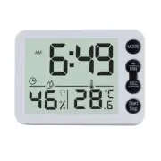 Small Mini Digital Clock Temperature ?? Alarm Travel LCD LED Battery White