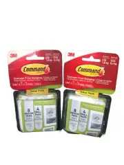 3M Command Picture Hanging 4 Small & 8 Medium Strips sets New 17203-ES 2 Packs