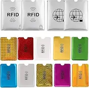 [Tairantop] 14pcs RFID Blocking Sleeves, 10pcs Credit Card Protector and 4pcs Passport Sleeve for Cards Passport Identity Theft Protection (Classic)