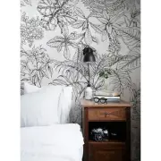 Sketch tropical drawing removable wallpaper Hand drawn Home wall mural Drawing