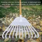 Strong Durable Garden Rake Camping Leaf Lightweight Plastic for Yard Tempered