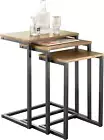 Set of 3 Side Tables Industrial Style End Tables Stackable Tables Nesting Tables