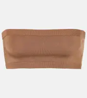 [Saint Laurent] Saint Laurent Jersey bandeau top UK 14 brown