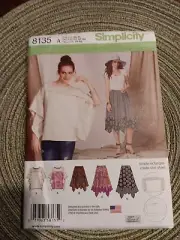 Simplicity 8135 Misses Skirts and Tunic Sewing Pattern Size XS-XL