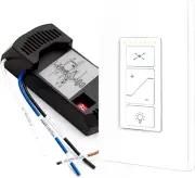 Universal Ceiling Fan Wall Remote Control and Receiver Kit, 3 Speed, Light Dimme