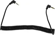 Veemoon Professional Right Angle Audio Extension Cable Coiled Male to Male Cord for Phones Tablets Speakers Clear Sound Dual Right Angle Design for Stable Connection