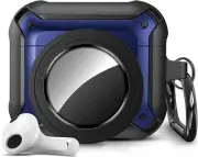 for Airtag Airpods 3rd Generation Case 2021, 2 in 1 Hard Shell Shock-Absorbing