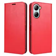 For ZTE Libero 5G IV Case Crazy Horse Texture Split Leather Phone Wallet Cover - Red