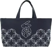Olympus Thread SK310 Sashiko Kit, Mini Tote Bag, Rabbit and Hanabishi